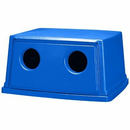 BSC PREFERRED Rubbermaid Glutton Recycling Container Lid - 56 Gallon, Blue H-2182